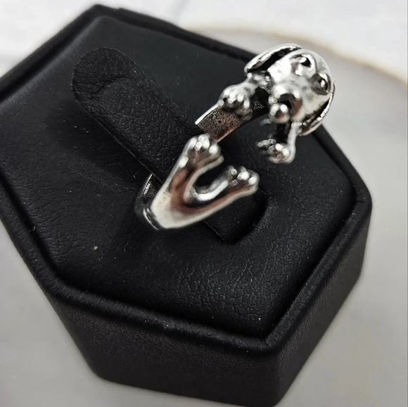 Puppy Hugs Adjustable Fashion Ring A2 - Picture 3 of 5
